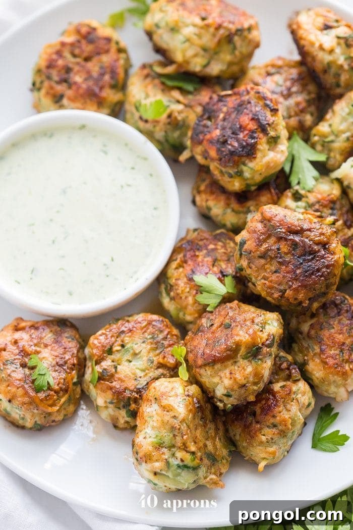 Flavorful Whole30 Chicken Bacon Ranch Poppers with a side of Whole30 dump ranch dressing for dipping. Perfect for healthy family dinners and meal prep.