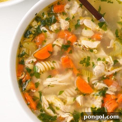 soup served in a white bowl