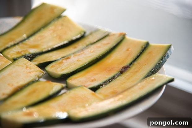 Sweet & Smoky Orange Glazed Zucchini (Paleo, Gluten Free) 6 raw zucchini slices freshly glazed with orange glaze