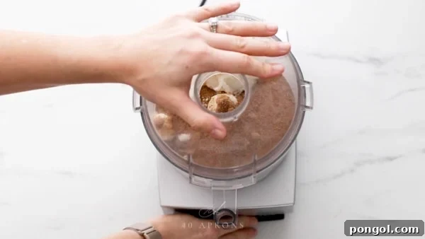 Process crust ingredients in food processor