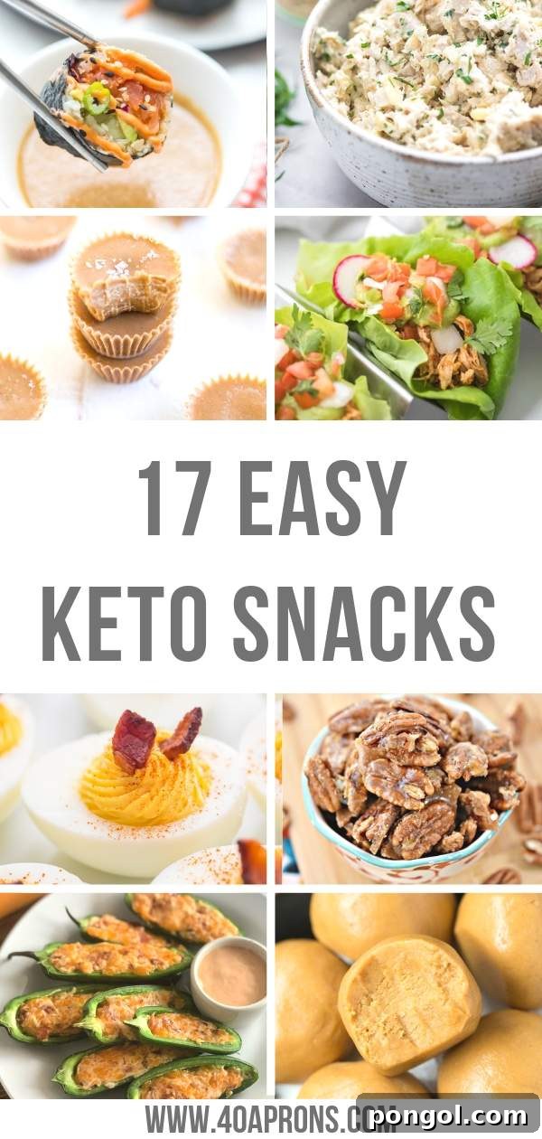 Keto Snacks Recipes Pinterest Graphic - Tarragon Chicken Salad