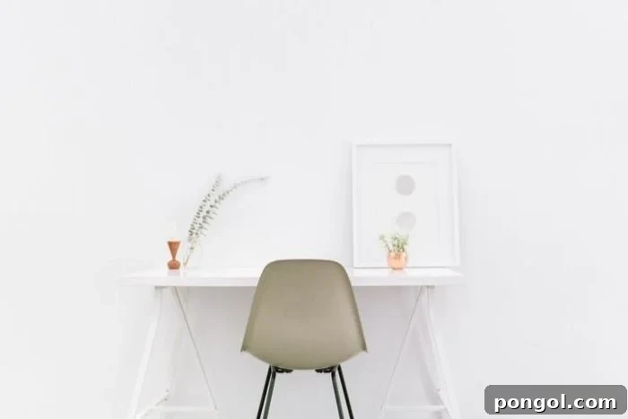 a minimalistic office space designed after the Swedish concept of lagom