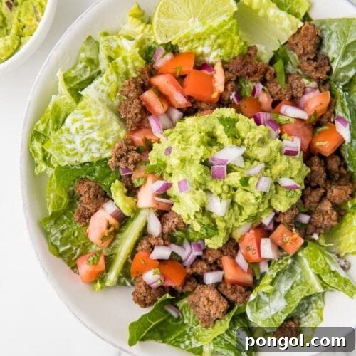 Healthy Taco Salad ready to eat