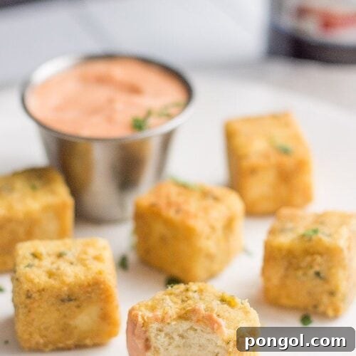 Tofu Chicken Nuggets with Sriracha Mayo