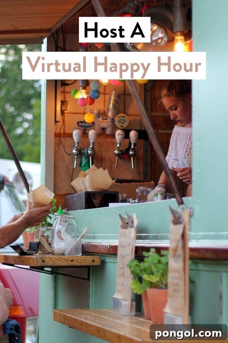 Host a virtual happy hour with friends online