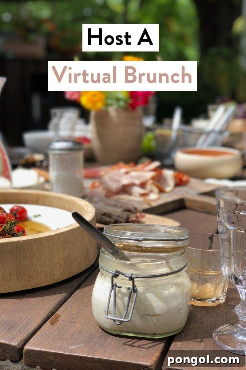 Friends enjoying a virtual brunch together