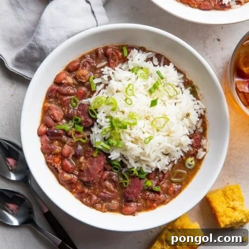 Instant Pot Red Beans and Rice dish