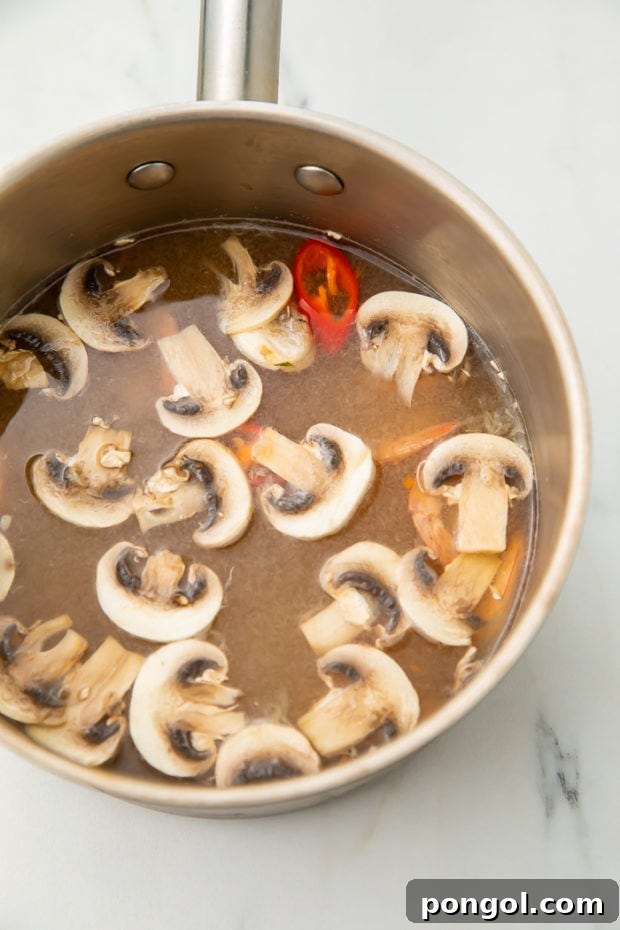 Step 3: Add shrimp and cook until pink.