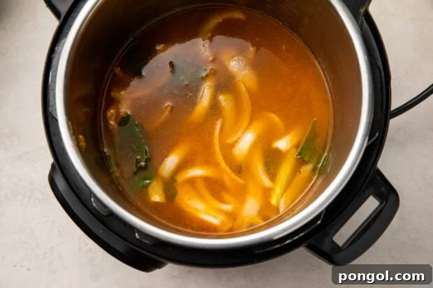 Instant Pot tom kha soup in Instant Pot