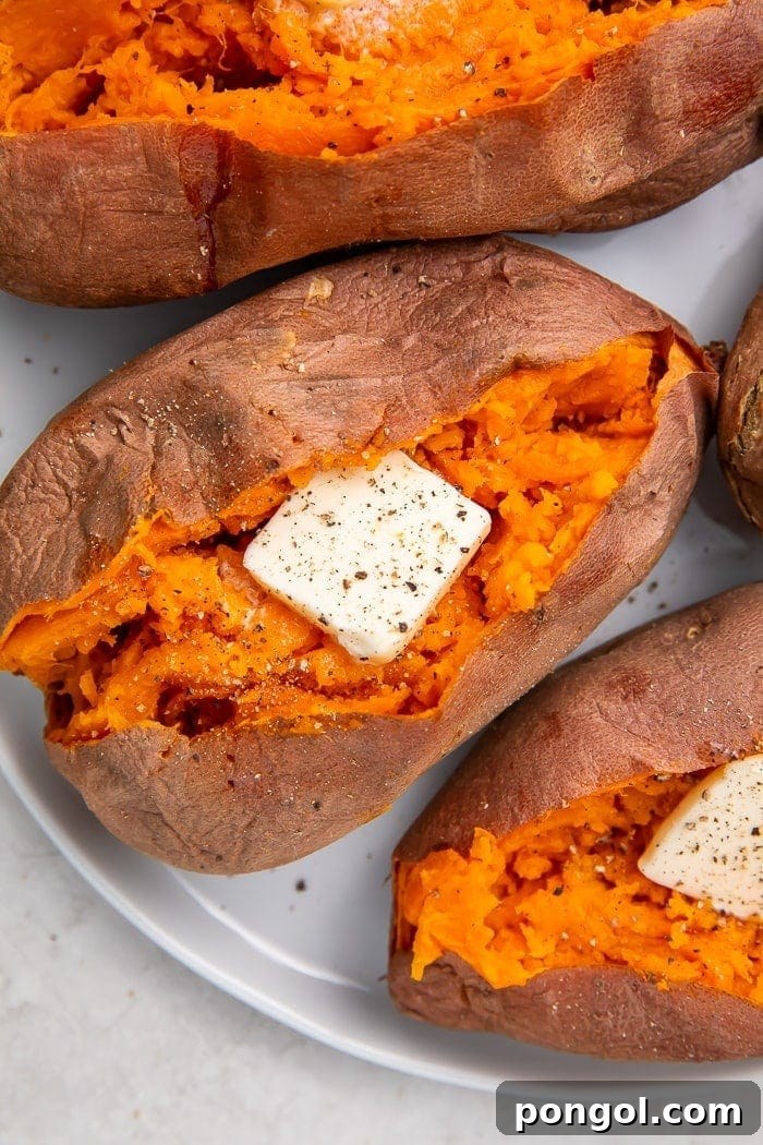 Microwave sweet potatoes