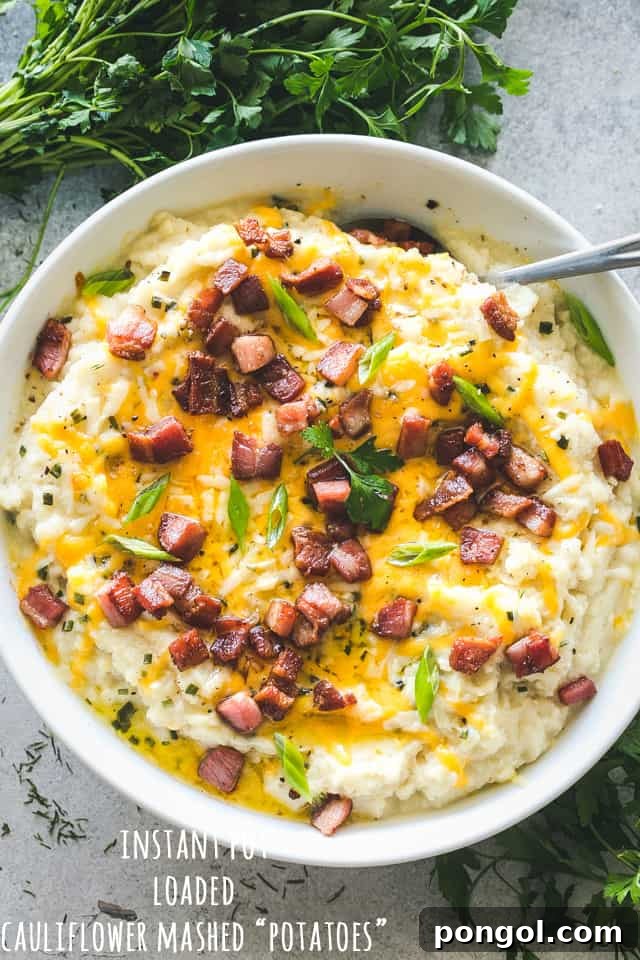 20 Effortless Keto Instant Pot Meals 13 Instant Pot loaded cauliflower