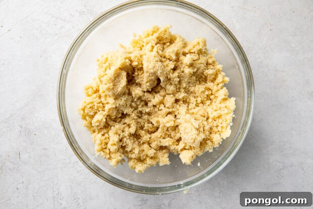 Kneading keto shortbread dough