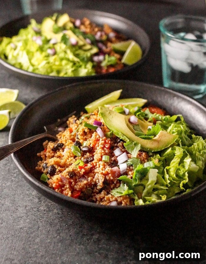Vegetarian instant pot burrito bowls