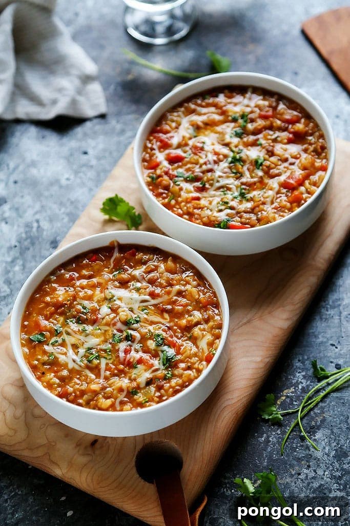 Cheesy southwestern lentil bowls