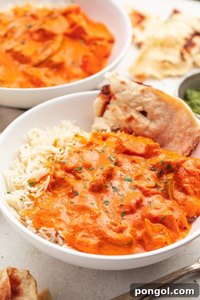 New Year, New You: 65 Satisfying Whole30 Meals 38 A mouth-watering bowl of Whole30 tikka masala, rich with aromatic spices and tender chicken.