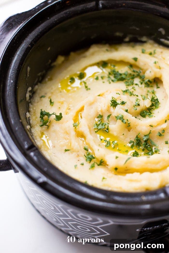 Vegetarian crockpot mashed potatoes