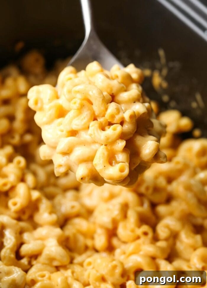 Vegetarian slow cooker mac and cheese
