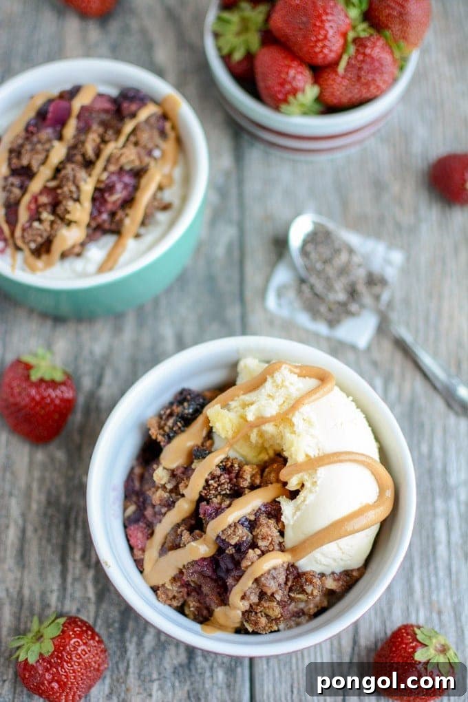Vegetarian slow cooker fruit crisp