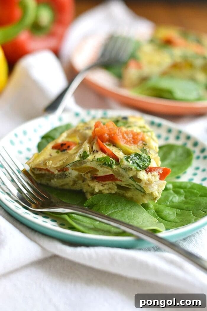 Vegetarian crock pot omelette