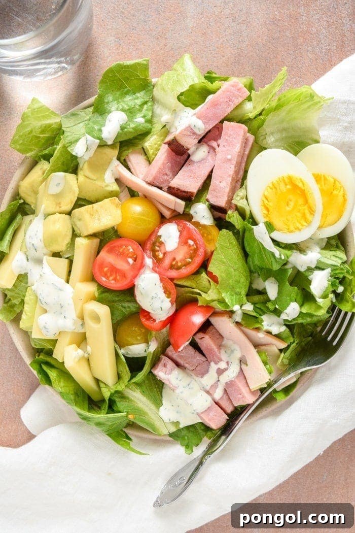 Signature Deli Salad 3 Chef Salad - Close-up of a refreshing and hearty chef salad.