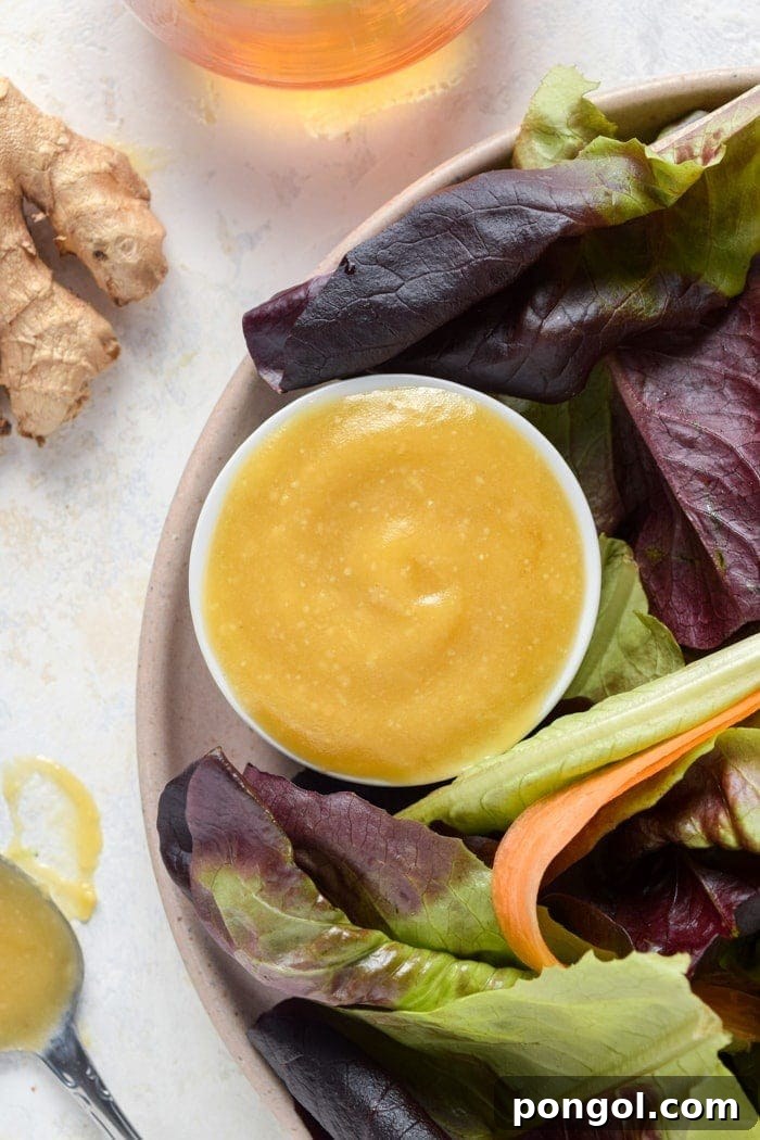 Vibrant Green Salad with Homemade Miso Dressing