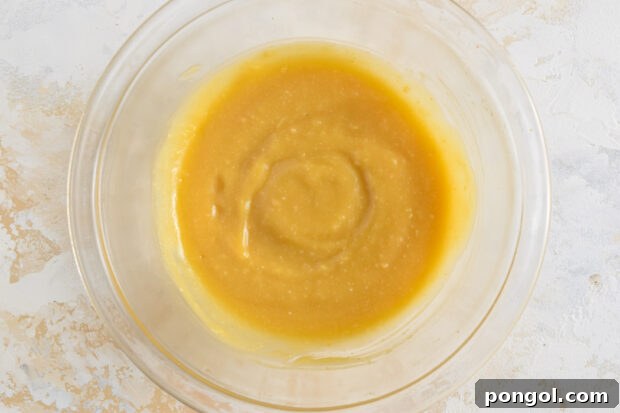 Miso Dressing Process Photo 2: Whisking Ingredients