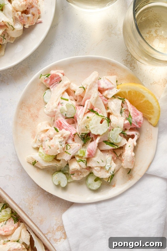 Seafood Salad in a Bowl Ready for Serving