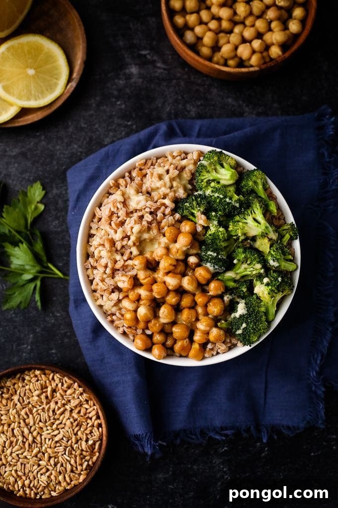 Farro grain bowl recipe