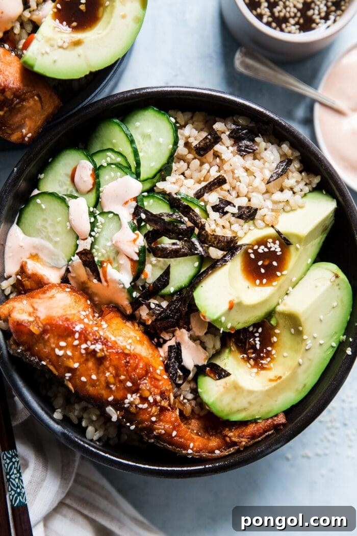 Salmon sushi grain bowl