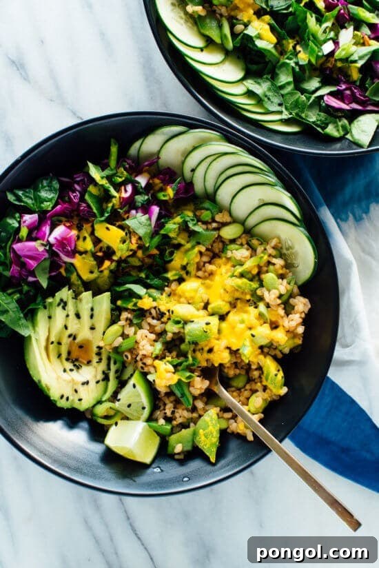 Buddha bowl with avocado
