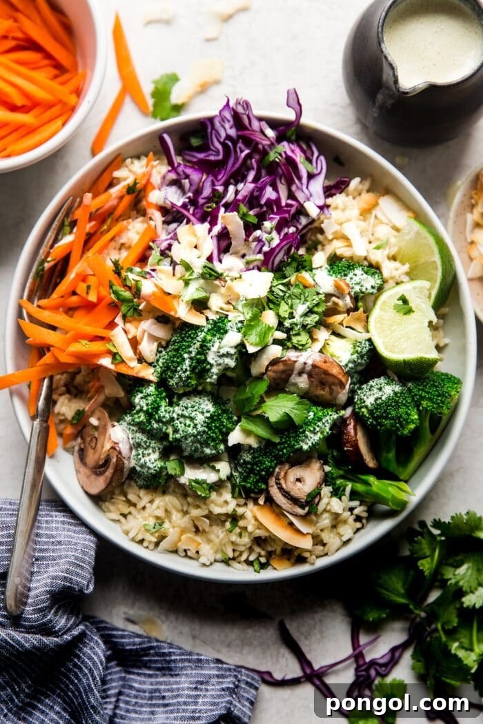 Green curry Buddha bowl