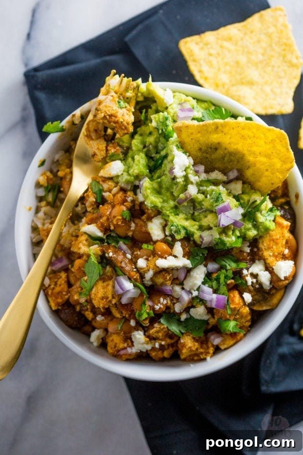 Tofu sofritas grain bowl recipe