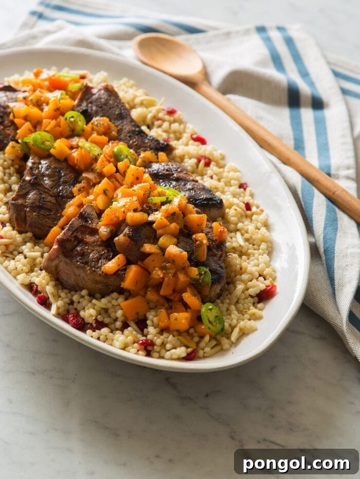 Harissa grilled lamb chops from Spoon Fork Bacon, charred and vibrant