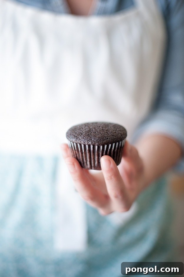 Decadent Vegan Chocolate Peppermint Cupcakes 12 Cheryl Hurley Enjoying Cupcakes - Photography by Sophorn Kuoy