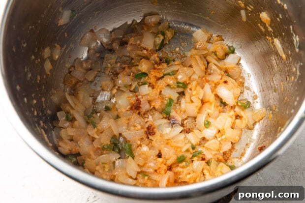 Caramelizing onions, garlic, and ginger