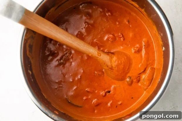 Chicken tikka masala sauce in an Instant Pot