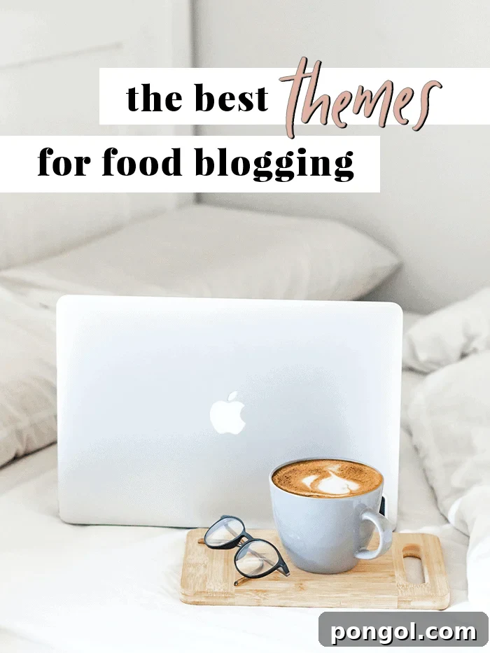 Delicious food blog theme inspiration