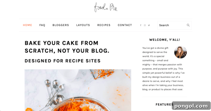 Foodie Pro food blog theme from Feast Design Co