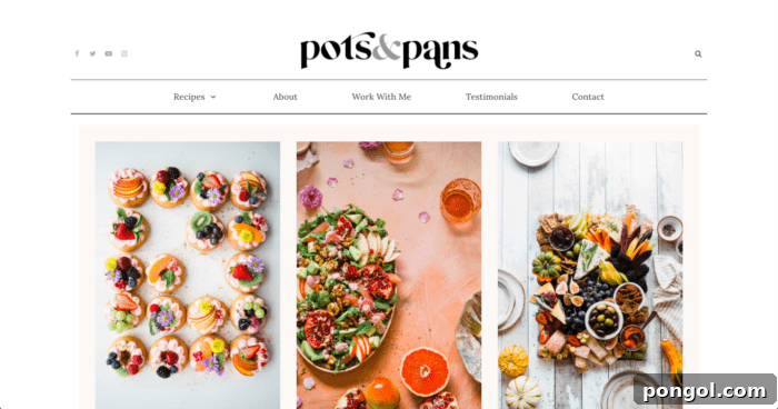 Pots & Pans food blog theme from CakePOP