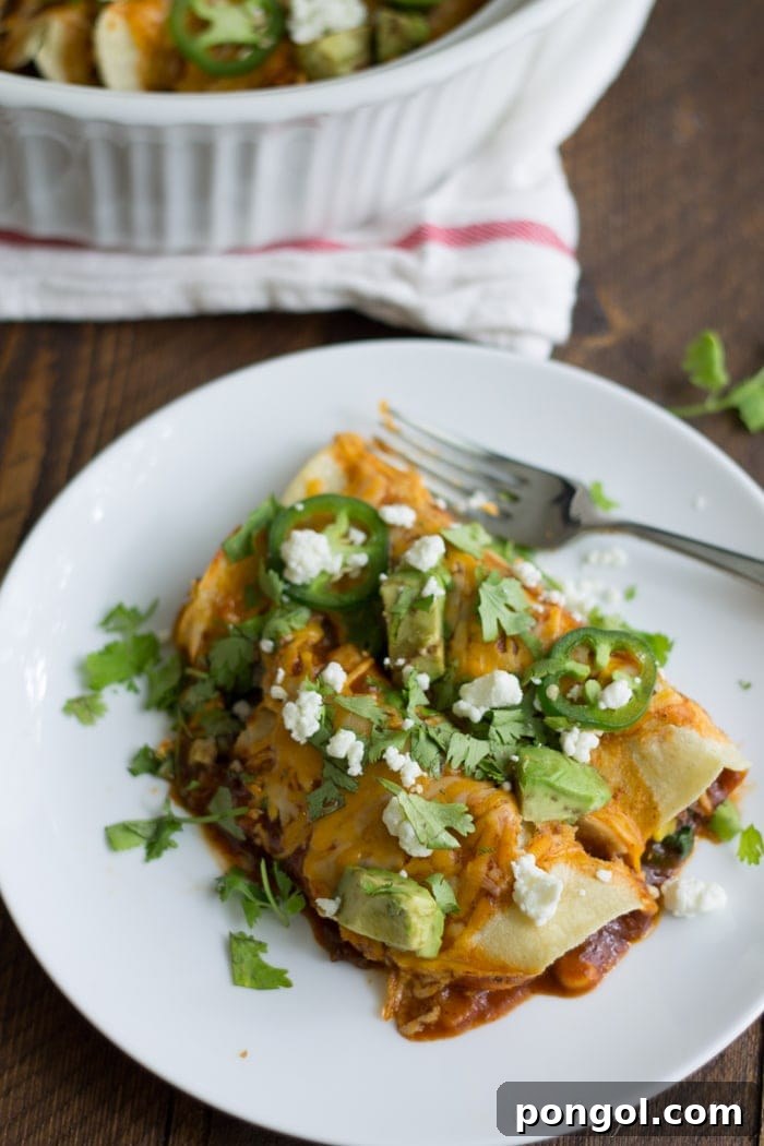 Vegetarian Enchiladas with Goat Cheese. Unbelievably tasty and so quick to pull together - a flavorful weeknight fave!