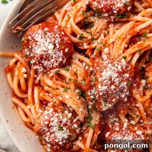 Keto meatballs with keto pasta in a large bowl