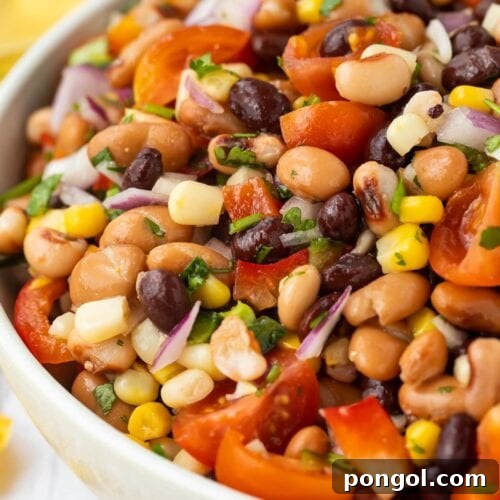 Texas caviar close up image