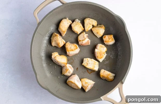 Chicken in large skillet