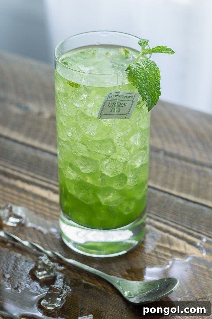 Matcha Mojito. Full of antioxidants and rum. A refreshing and healthy twist on a classic cocktail.