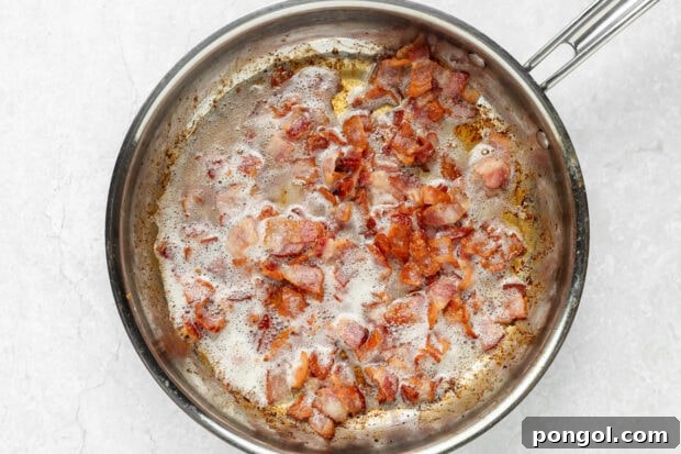 Crispy Pork Pan Gravy 5 bacon gravy step 1