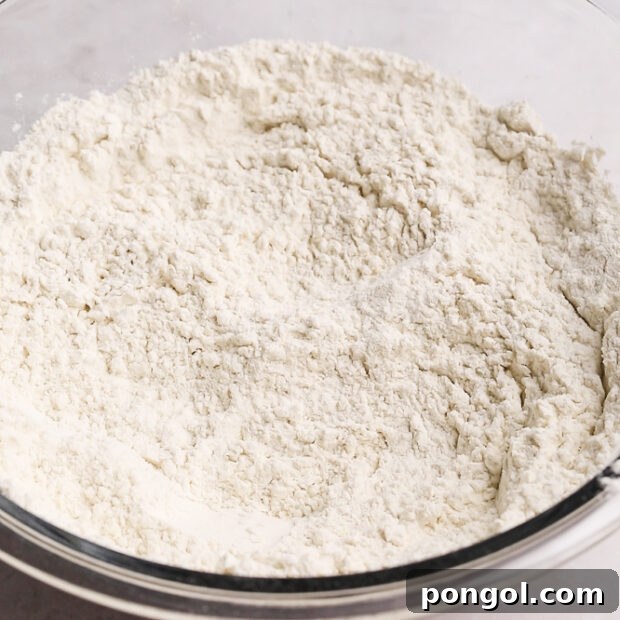 Step 1: Mixing dry ingredients for vegan pie crust