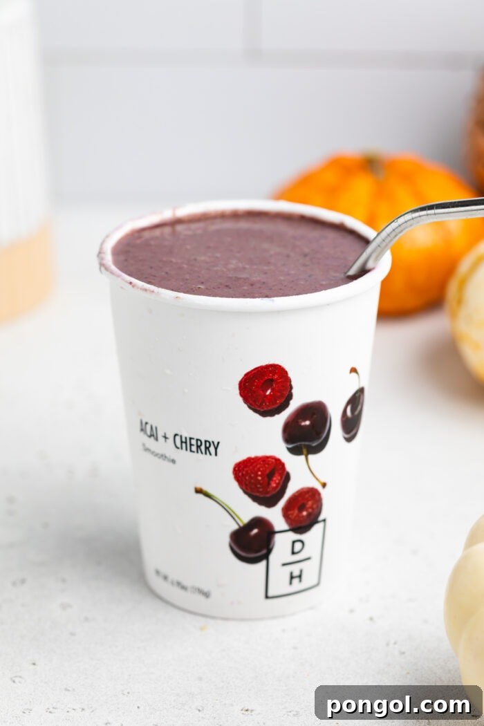 Daily Harvest: Embracing Autumn with Organic Eats 11 Daily Harvest berry smoothie in a paper cup