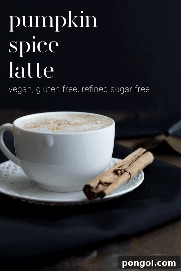 Cozy Vegan Pumpkin Delight 2 Delicious Vegan Pumpkin Spice Latte, a dairy-free and refined sugar-free homemade alternative to Starbucks, perfect for fall.