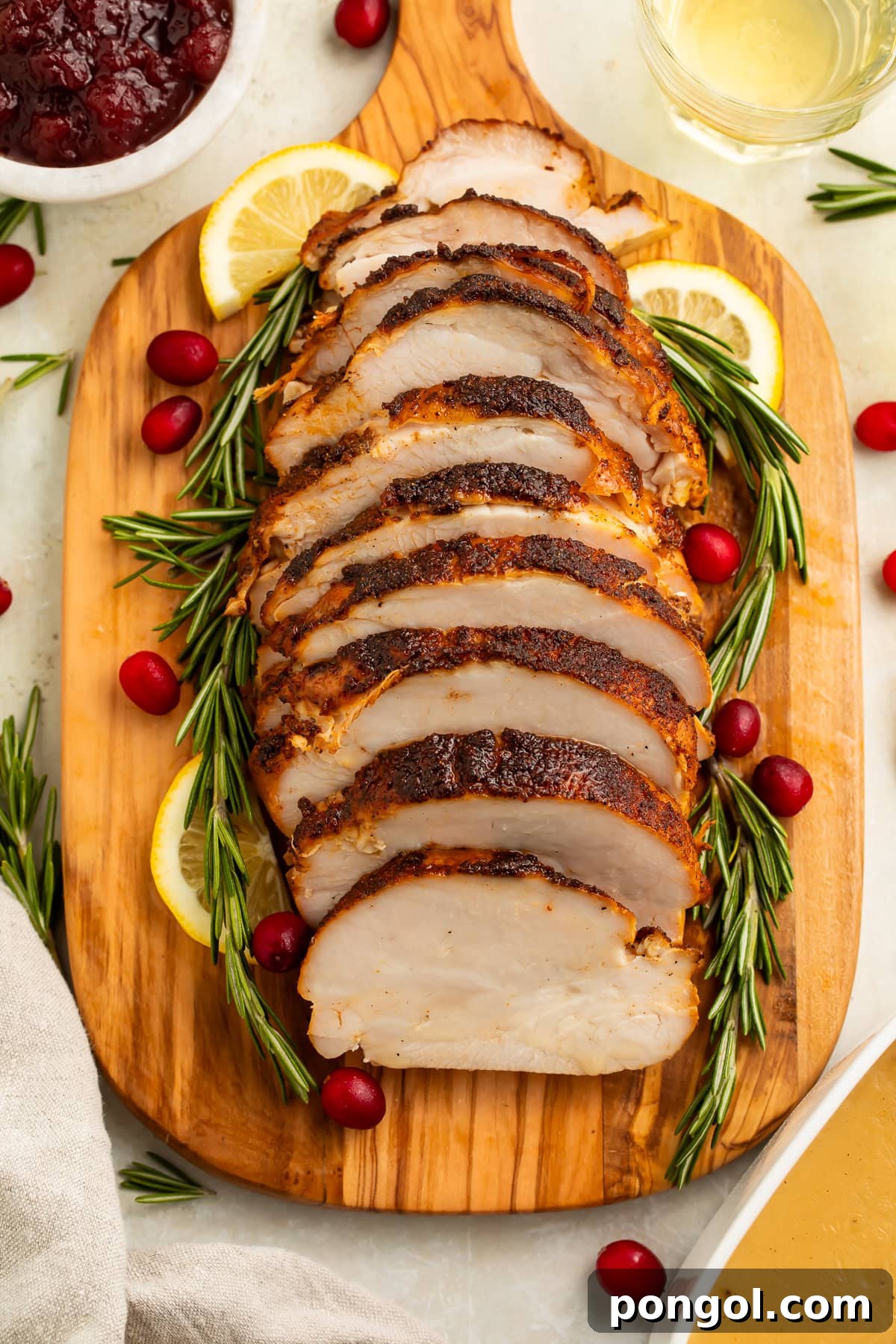 Juicy smoked turkey breast, a fantastic keto main course option.