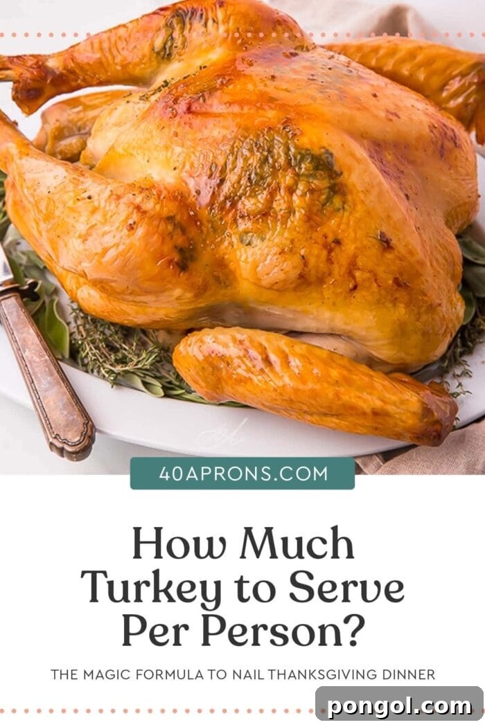 Graphic for how much turkey per person